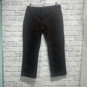 J.Crew City Fit Cuffed Crop Brown Corduroy Pants 6